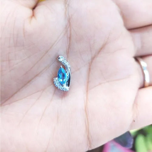 Real Blue Diamond Pendant Very Good