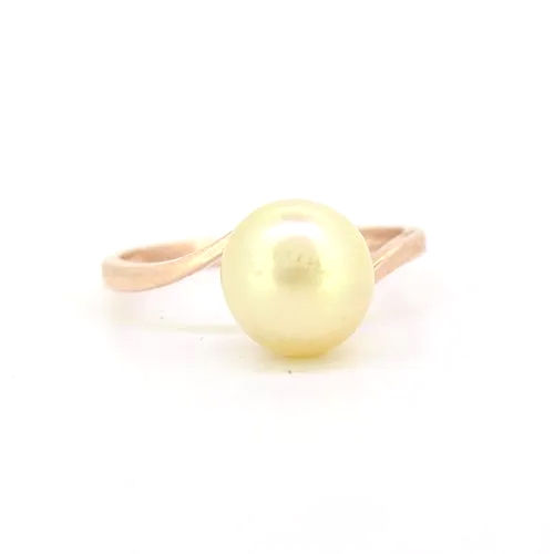 Round Pearl Sterling Silver Ring