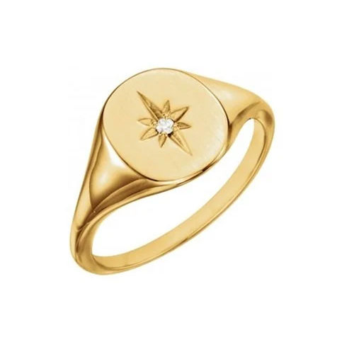 Men Gold Signet Ring