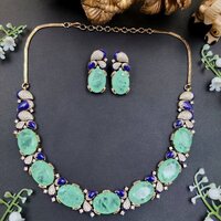 Ad Elegant Glass Stone Necklace - Gender: Women