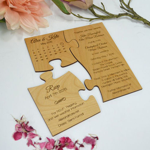 Puzzle Type Wedding Invitations Serives