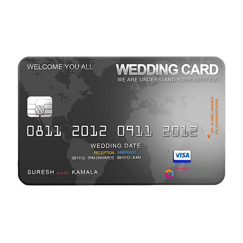 Visa Card Type Wedding Invitations Serives