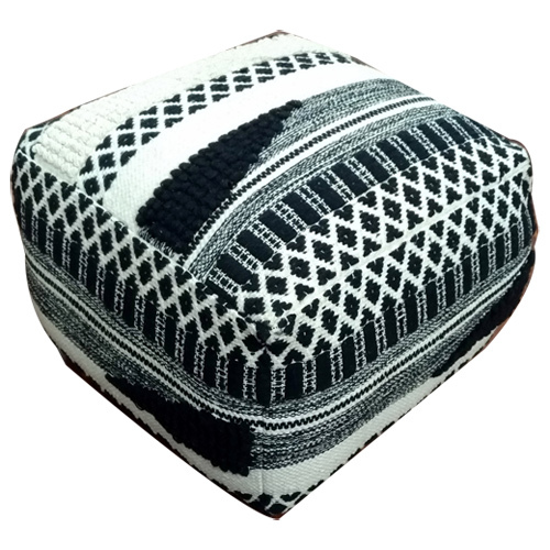 Multi Colur Hand Woven Pouf