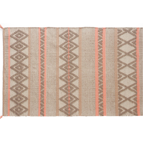 Cotton And Wool Hand Woven Rug