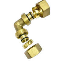 1216 Jdl Gold Brass Equal Elbow