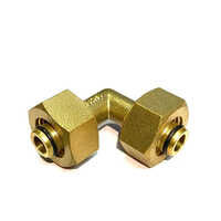 1014 Jdl Gold Brass Equal Elbow