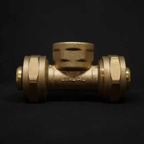 Golden Brass Composite Pipe Tee