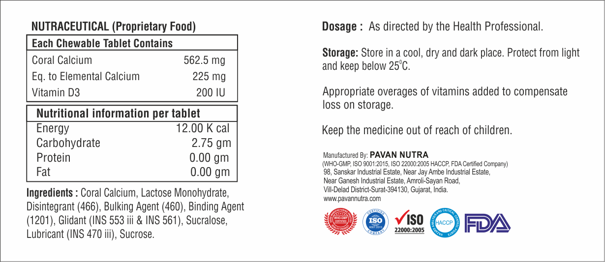 Coral Calcium And Vitamin D3Tablet