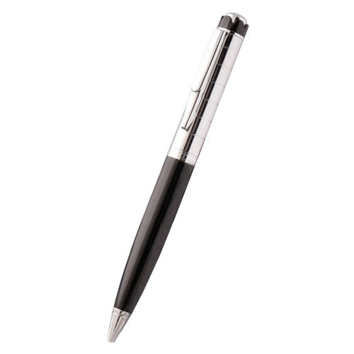 Flora Ring Silver Black Metal Ball Pen Size: Different Size