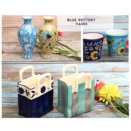 Multicolor Blue Pottery Vases