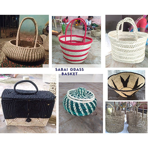 Multicolor Sabai Grass Basket