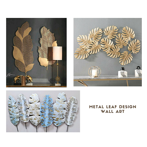 Metal Leaf Design Wall Art