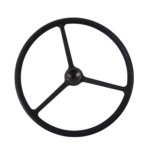 Steering Wheel - 400 MM Outer Diameter 24.50 MM Bore | 3 Spokes Aluminium Cast Hollow Centre Hub For Agriculture & Aftermarket Applications