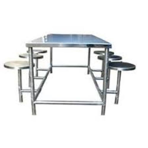 Stainless Steel Hotel Dining Table - Durable, Elegant Design | Perfect for Indoor and Outdoor Use, Easy to Clean