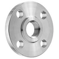 Threaded Flange - Stainless Steel, Available In Various Sizes, Silver Color, Round Shape | Versatile And Durable For Various Applications