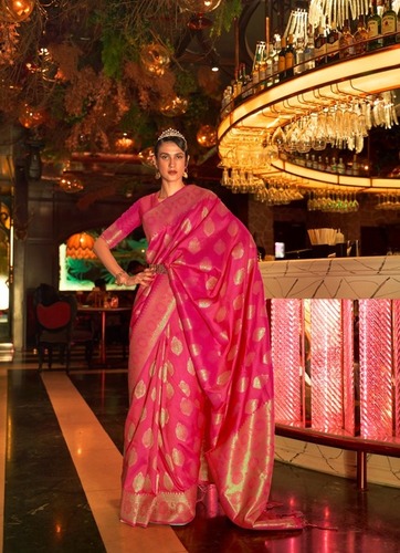 Handloom Silk Sarees - Color: Pink