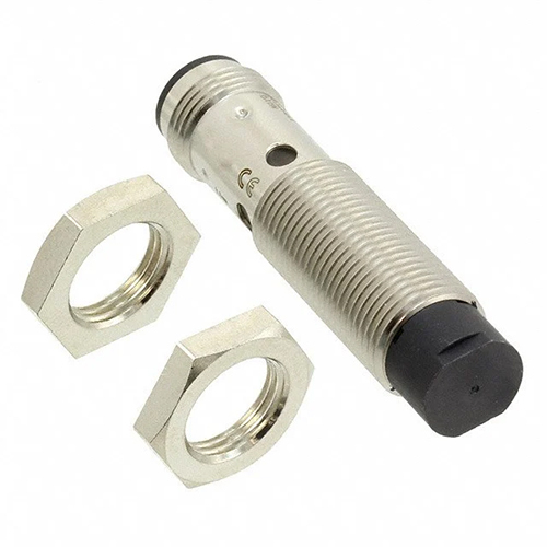 OMRON Proximity Sensor - Dia. 12mm, Short Body, Non-Shielded, Sensing Distance 08mm, M12 4-Pin Connector, PNP/NO Output | Silver Color, General Purpose Terminal, 1-Year Warranty