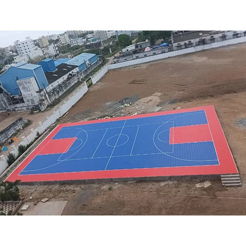 Mixed Epdm Rubber Basketball Court Interlock Tiles