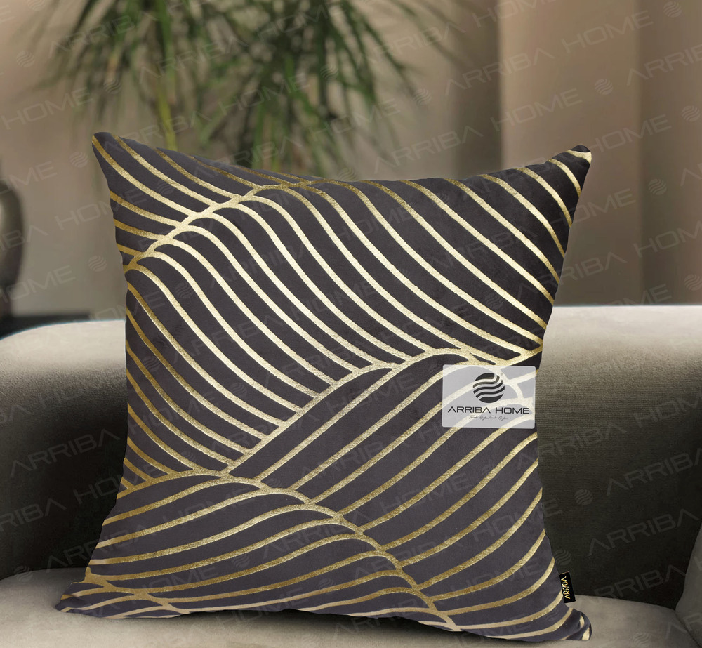 Velvet Foil Printed Cushion Covers Dimensions: 16X16 | 18X18 | 20X20 | 22X22 | 24X24 | 12X20 | 12X12 Inch (In)