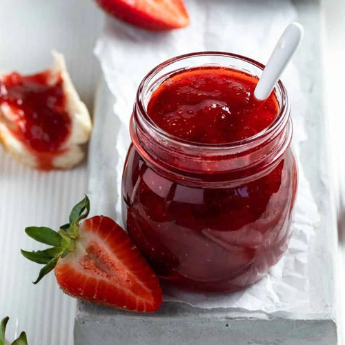 Strawberry Fruit Jam Packaging: Mason Jar