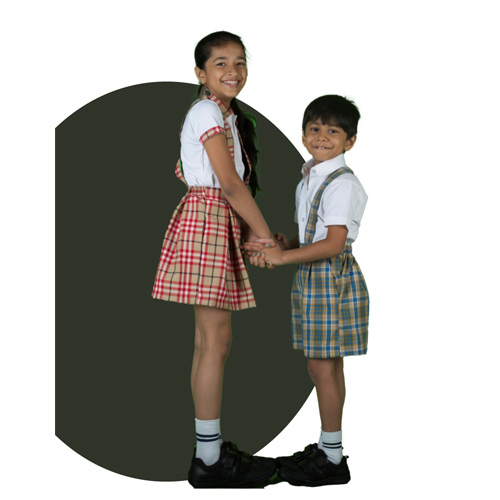 Classic Combination Of Check School Uniform - Age Group: Kids