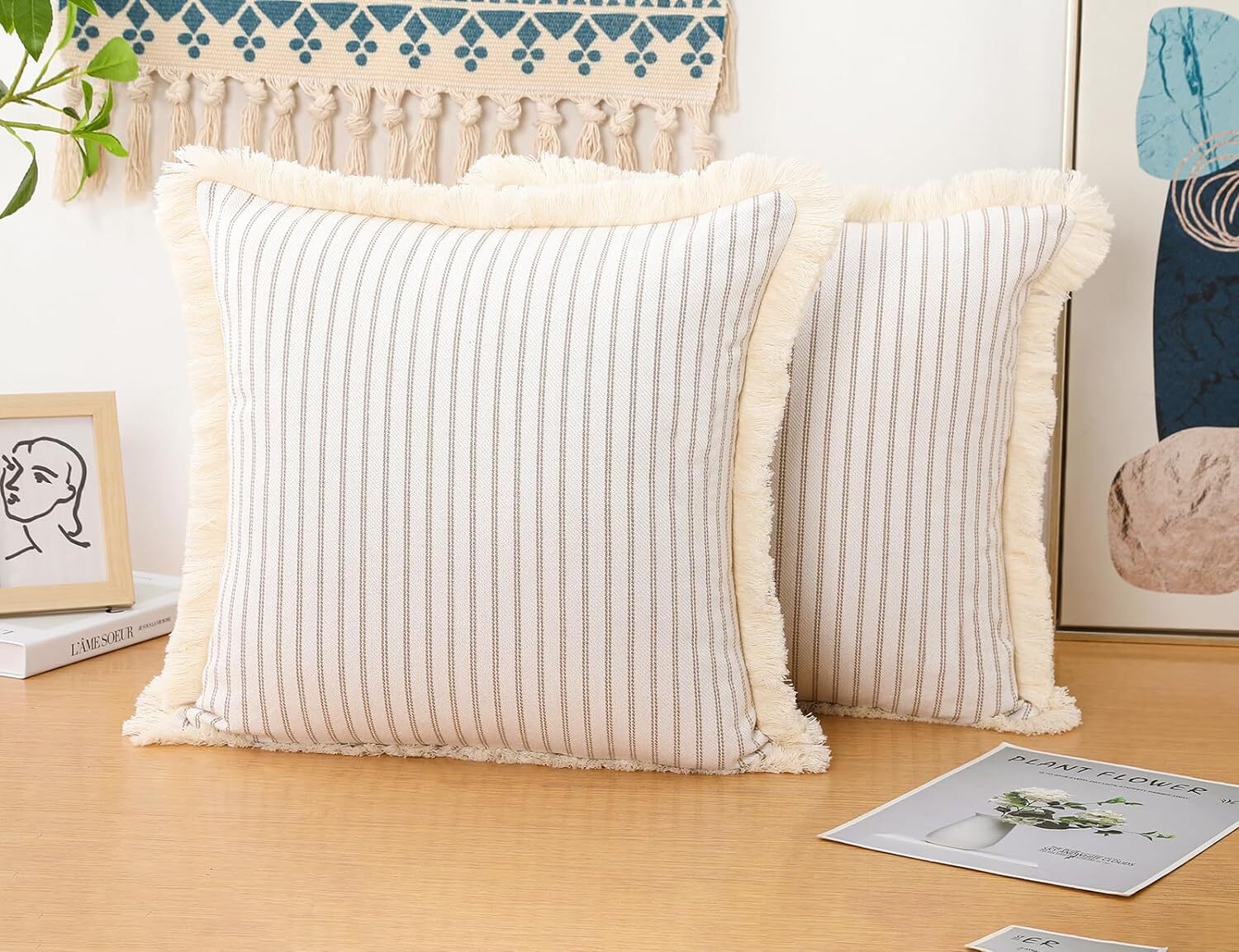 Cotton Linen Printed Cushion Covers