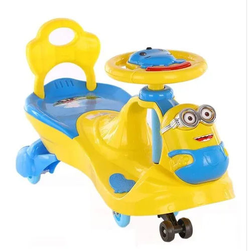 Yellow And Blue Kids Swing Car Magic Car