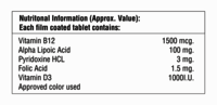Vitamin B12 With Alpha Lipoic Acid And Vitamin D3 Tablet