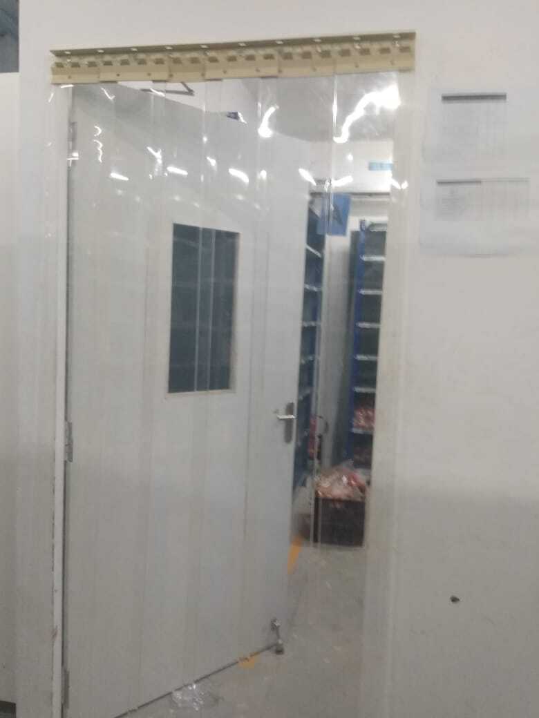 Tinted Blue Transparent Clear PVC Strip Curtain