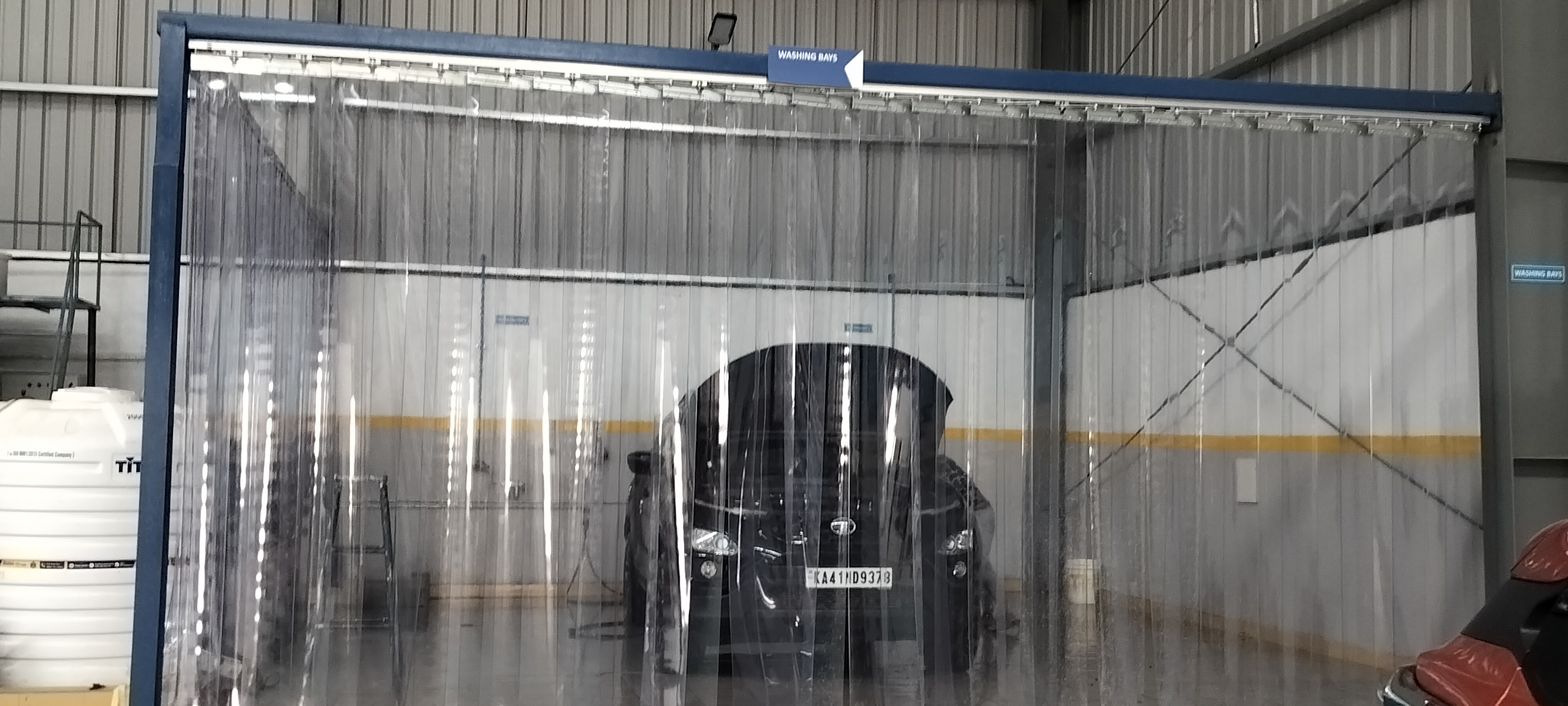 Tinted Blue Transparent Clear PVC Strip Curtain