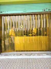 Anti Insect Yellow Pvc Strip Curtain - Color: Transparent