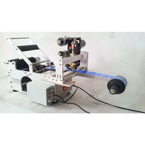 Round Bottle Labeling Machine With Batch Coding