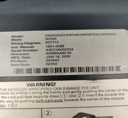 GE MULTILIN D60E00HCHF8FH6UMXXPXXUXXWXX HMI FRONT PANEL