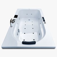 White Fully Loaded Bath Tub