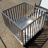 Stainless Steel Laundry Trolley - Customized Size, Polished Surface | Ideal For Industrial Use In Hospitals, Hotels, And Commercial Laundries