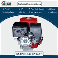 Petrol Engine 15 HP Multipurpose Model Falkon GE-170P Recoil Start