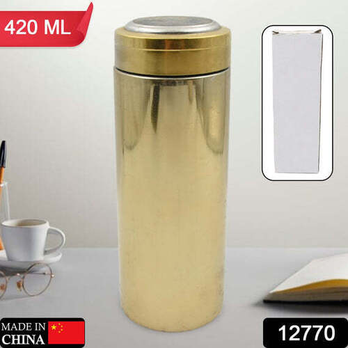 STAINLESS STEEL WATER BOTTLE WITH FOLDABLE SPOON  (12770)