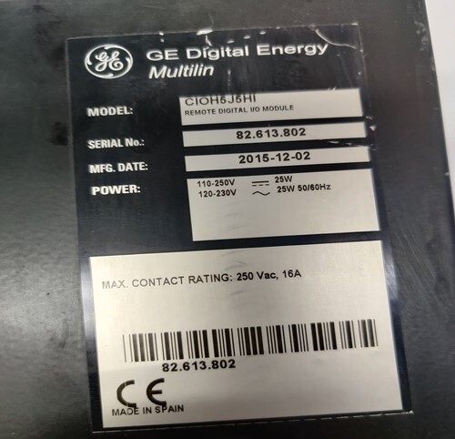 GE MULTILIN CIOH5J5HI REMOTE DIGITAL I/O MODULE