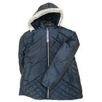 Ladies Hooded Solid Quilted Jacket