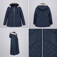Ladies Hooded Solid Quilted Jacket - Age Group: Adult