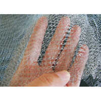 Knitted Wire Mesh - Silver Color, Round Or Triangle Hole Shapes, Mill Finish, Customizable Weight And Wire Gauge | Durable For Filtration, Separation, And Reinforcement Applications