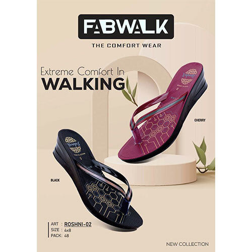 Black And Cherry Roshni 02 Ladies Pu Fancy Footwear