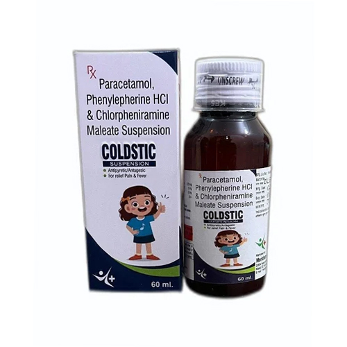 60ml Paracetamol Phenylepherine HCL And Chlorpheniramine Maleate Suspension