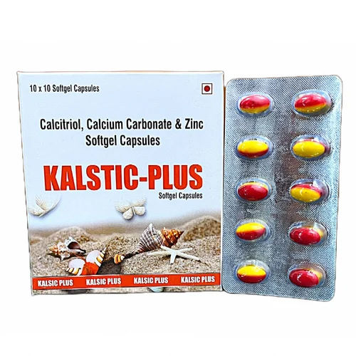 Calcitriol Calcium Carbonate And Zinc Softgel Capsules - Easy-to-Swallow Nutrient Blend | Suitable For All Individuals, General Medicines, Store In a Dry Place, Follow Healthcare Dosage Guidelines