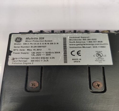 GE MULTILIN 339-E-P5-G5-H-E-S-N-N-SN-D-N  MOTOR PROTACTION SYSTEM