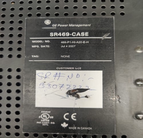 GE MULTILIN 469-P1-HI-A20-E-H MOTOR PROTACTION SYSTEM