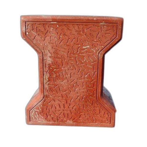 I Shaped Red Interlocking Tile