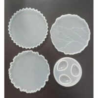 Resin Art Coasters Mold - Silicone Mould For Custom Designs | Available In Various Sizes, Durable White Finish