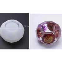 Silicone Diamond Cut Tea Light Holder Mold For Resin Art - Material: Silicone, Size: Customized, Color: All, Shaping Mode: Resin Art Mold