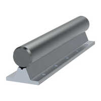 Aluminum Shaft Support Rails - Industrial-grade Silver Anodized Aluminum, Various Sizes For Enhanced Durability And Versatility